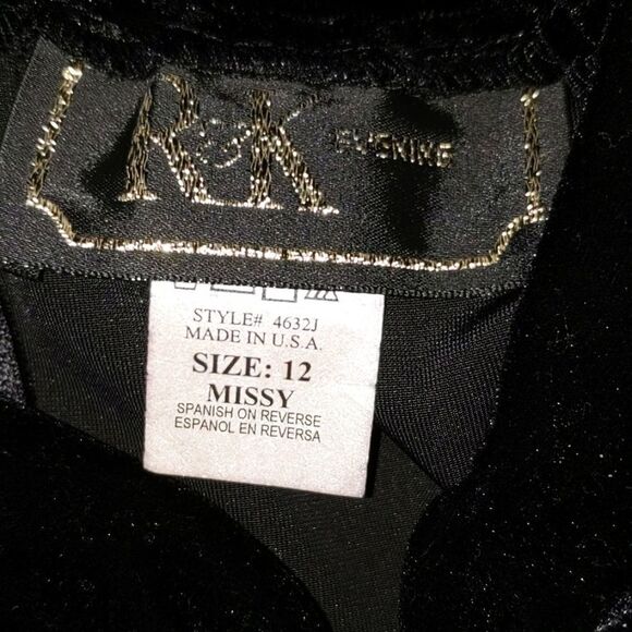 R&K Evening black skirt Sz 12 - Picture 3 of 3